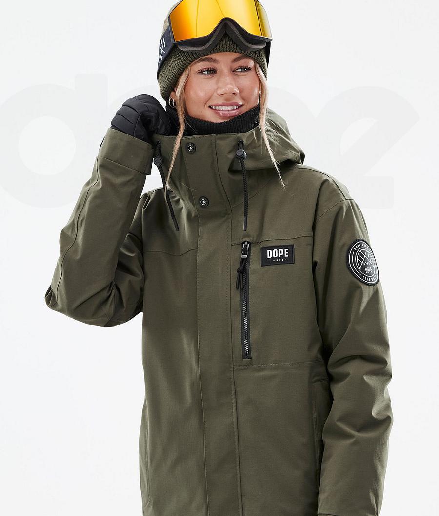 Chaquetas De Esquí Dope Blizzard W Full Zip Mujer Verde Oliva Verde | ESAP3635