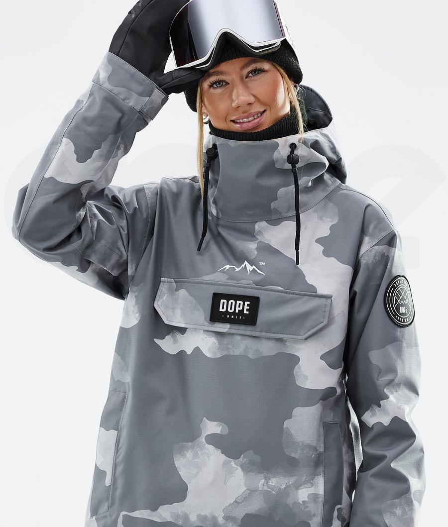 Chaquetas De Esquí Dope Blizzard W Mujer Gris Camuflaje | ESPQ3618