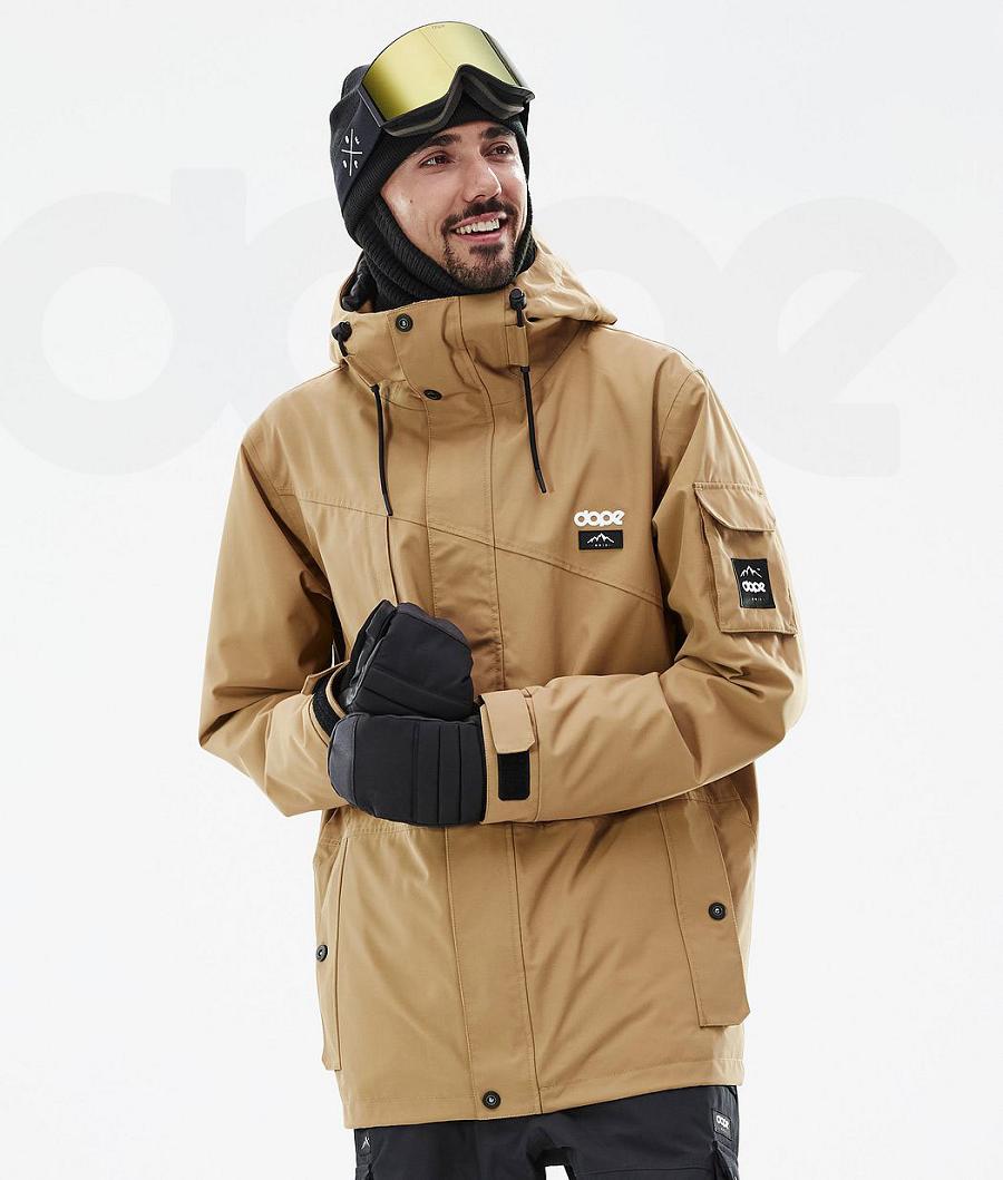 Chaquetas Snowboard Dope Adept Hombre Doradas | ESOR2719