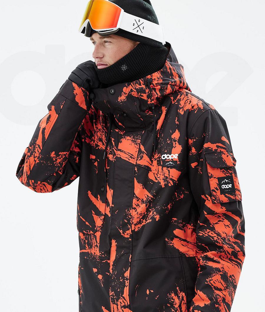 Chaquetas Snowboard Dope Adept Paint Hombre Naranjas | ESXF2733