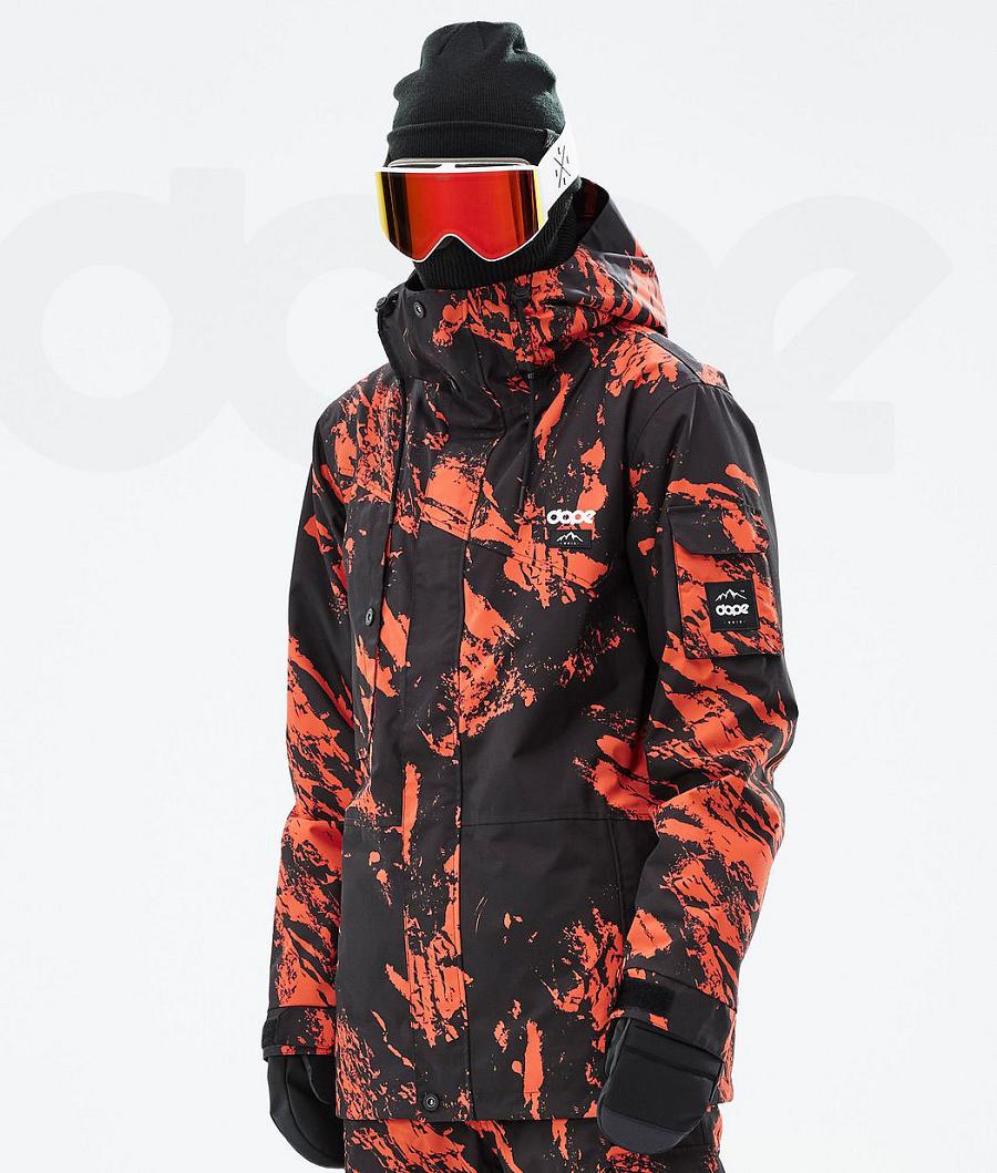 Chaquetas Snowboard Dope Adept Paint Hombre Naranjas | ESXF2733