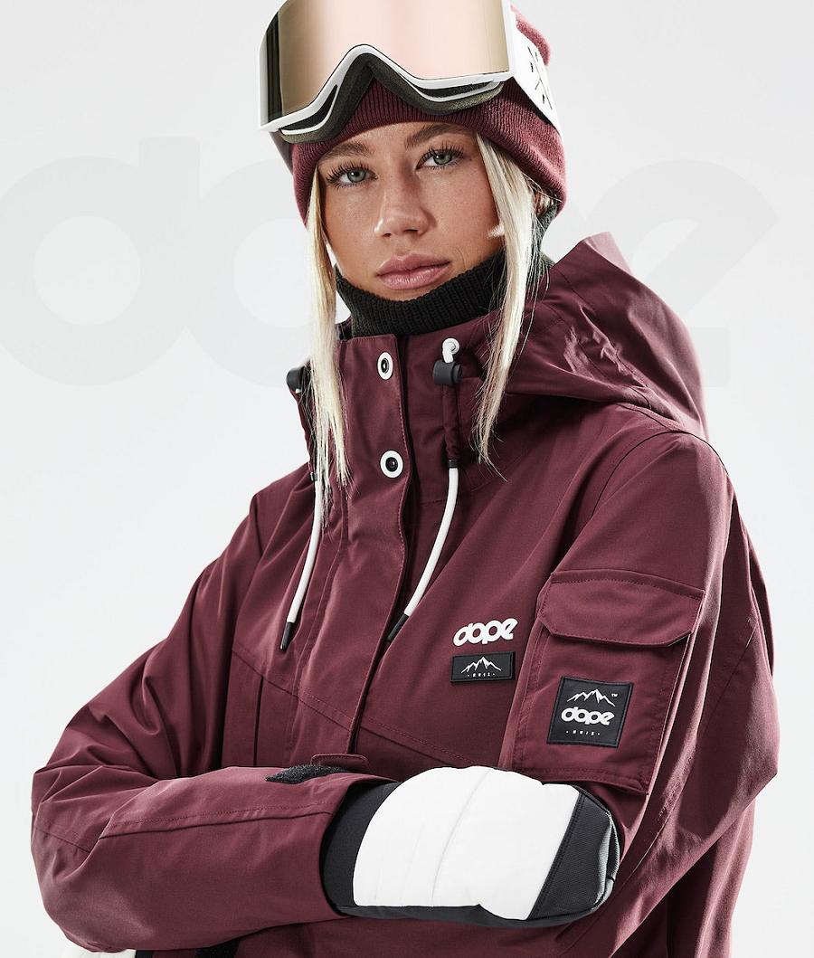 Chaquetas Snowboard Dope Adept W 2021 Mujer Burdeos | ESZG3399