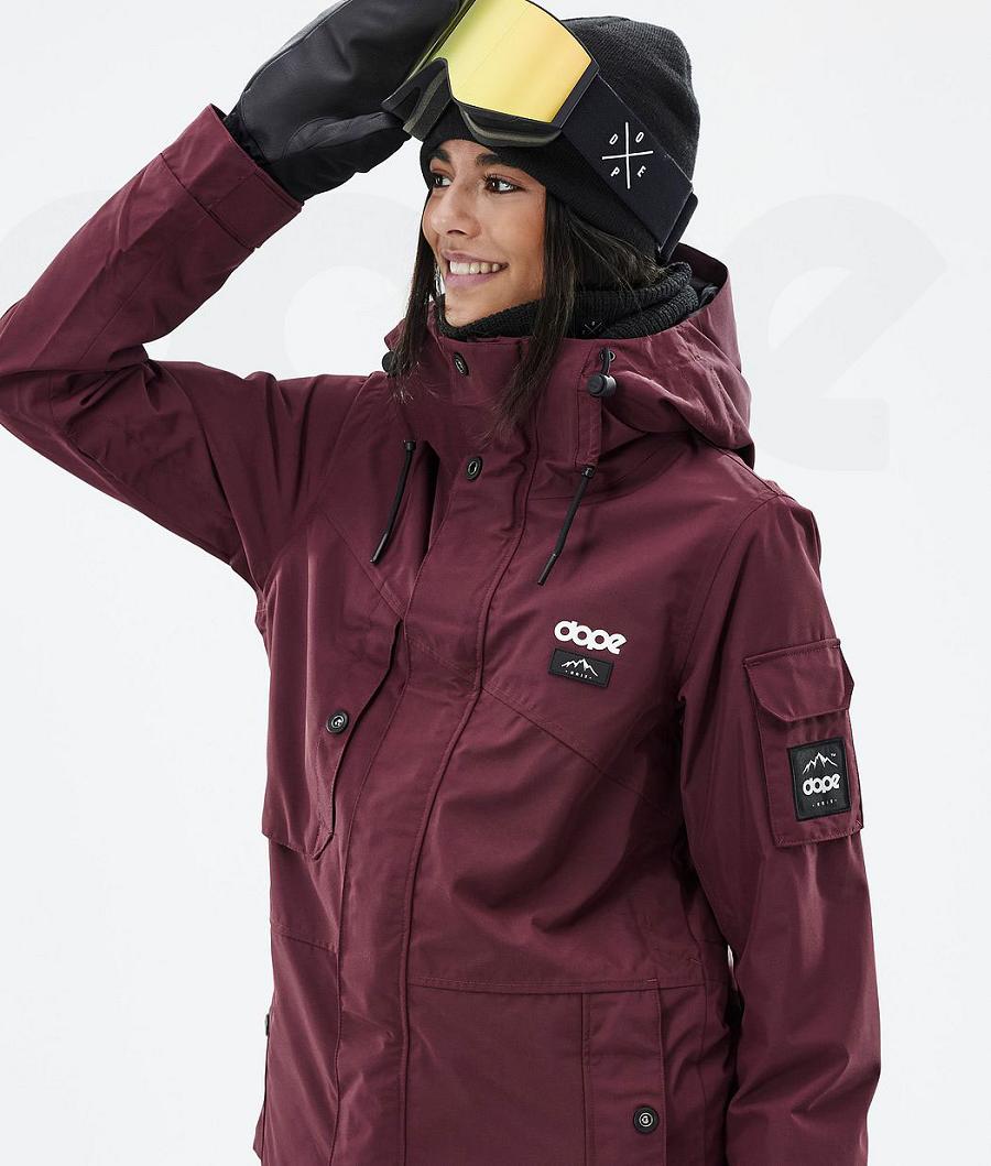 Chaquetas Snowboard Dope Adept W Don Mujer Burdeos | ESKI3401