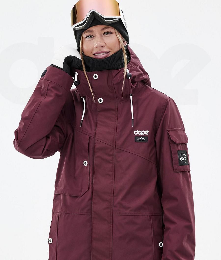 Chaquetas Snowboard Dope Adept W Mujer Burdeos | ESUT3386