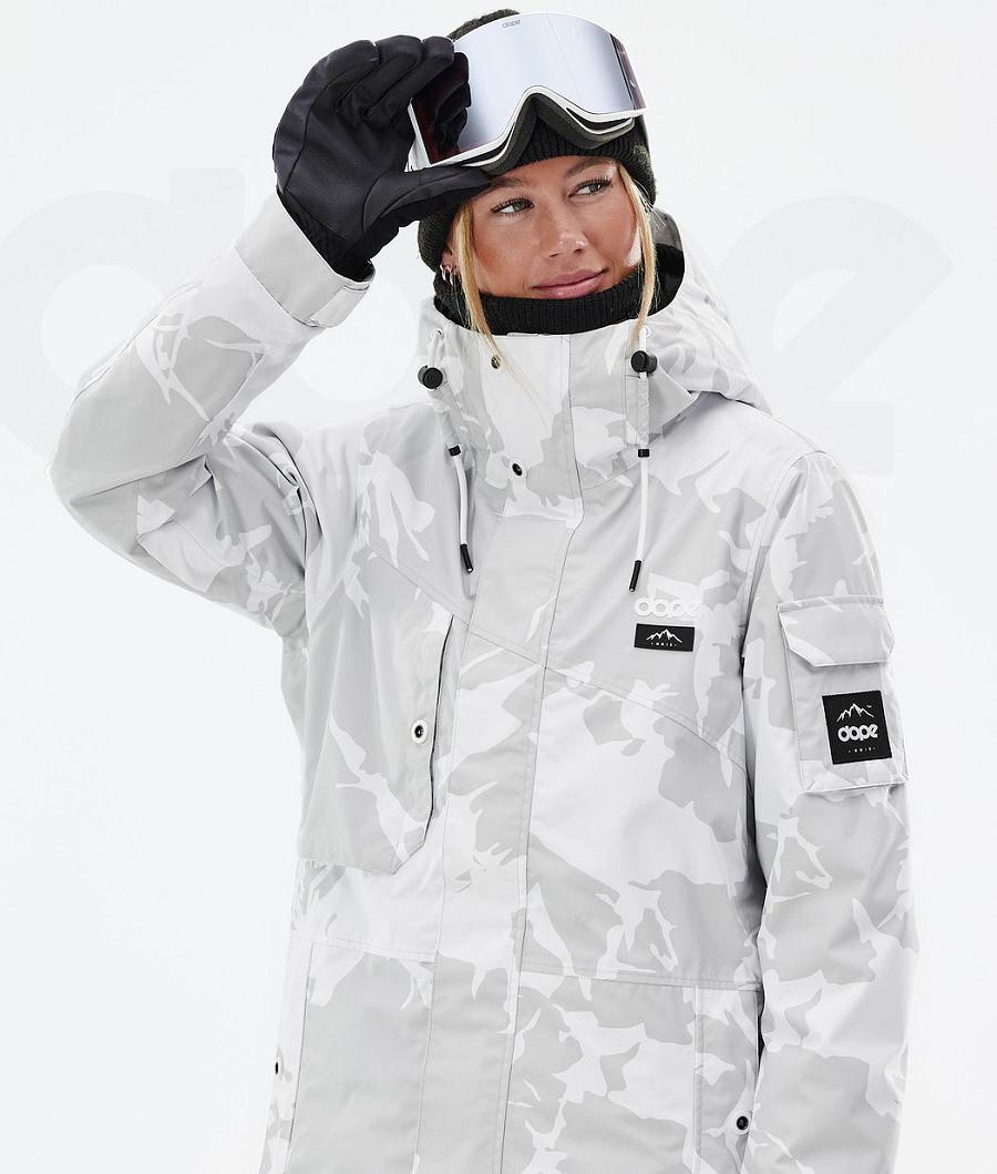 Chaquetas Snowboard Dope Adept W Mujer Gris Camuflaje | ESSO3381