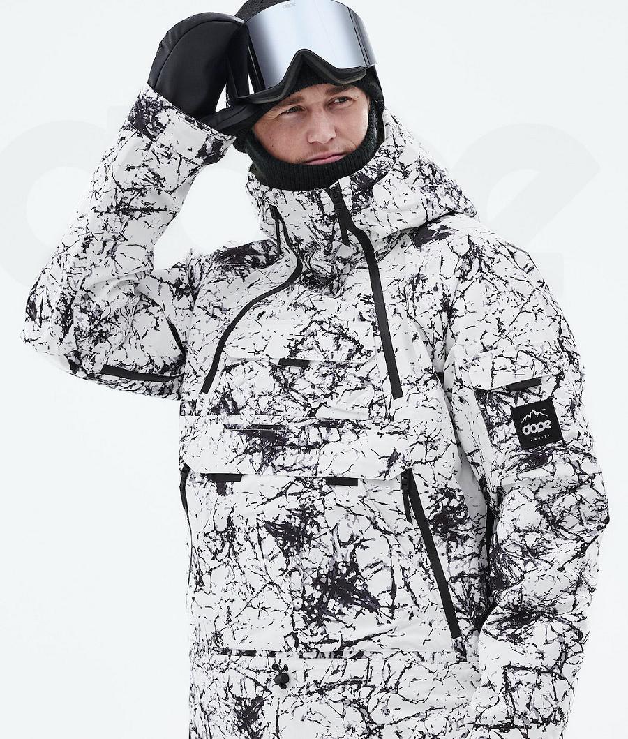 Chaquetas Snowboard Dope Akin 2021 Hombre Blancas Negras | ESYU2748