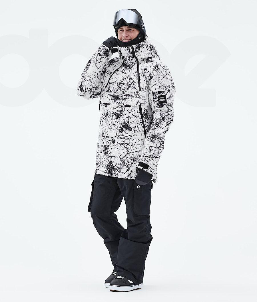 Chaquetas Snowboard Dope Akin 2021 Hombre Blancas Negras | ESYU2748