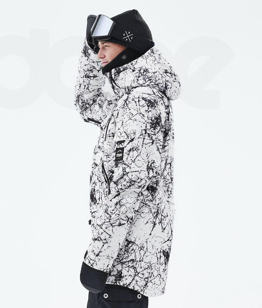 Chaquetas Snowboard Dope Akin 2021 Hombre Blancas Negras | ESYU2748