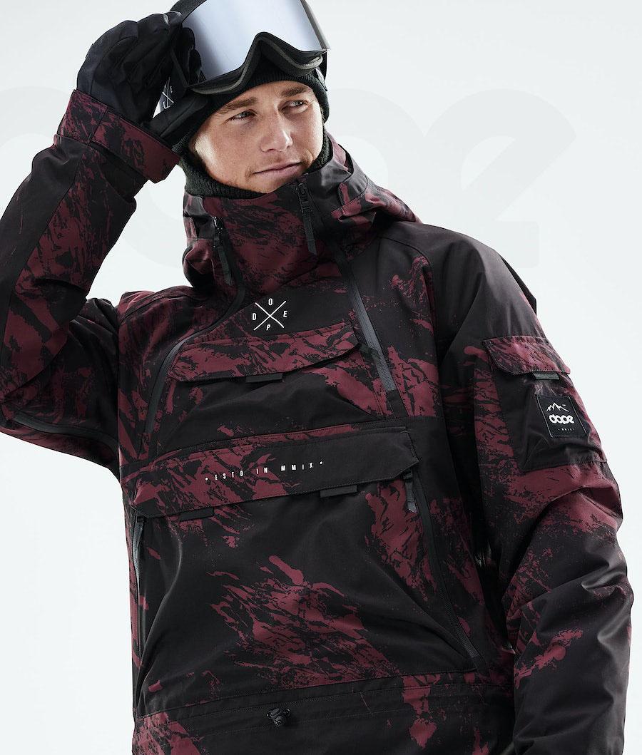 Chaquetas Snowboard Dope Akin 2021 Paint Hombre Burdeos | ESRW2750