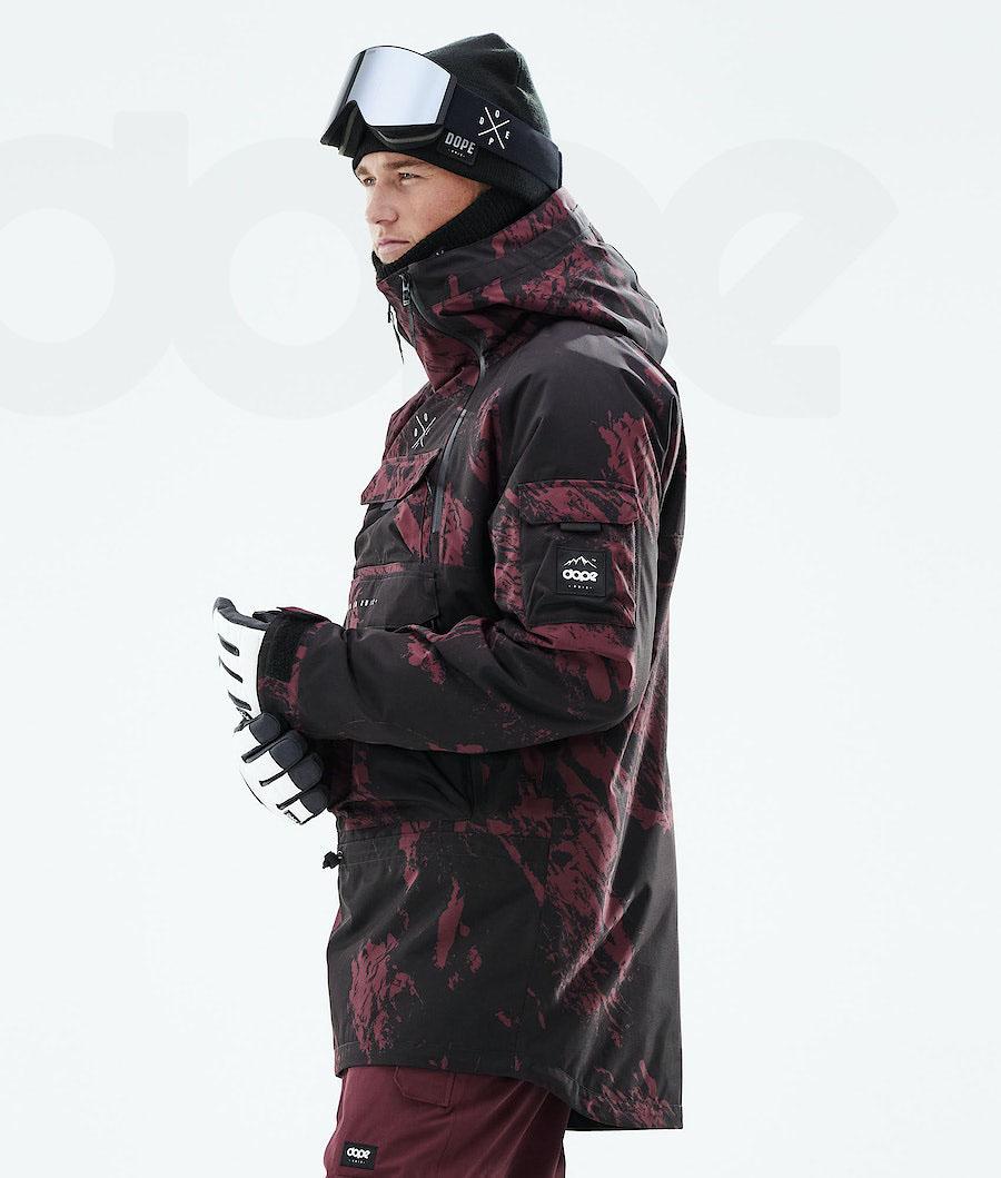 Chaquetas Snowboard Dope Akin 2021 Paint Hombre Burdeos | ESRW2750