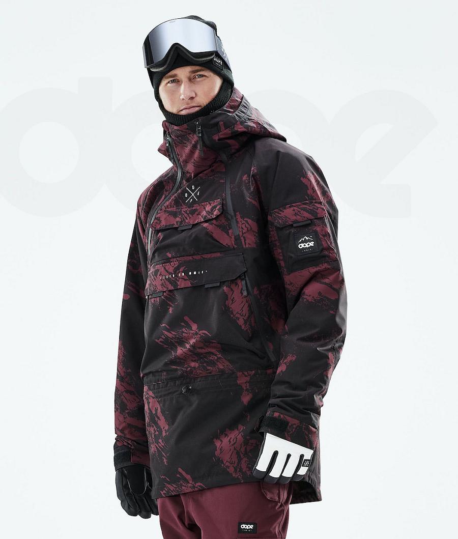 Chaquetas Snowboard Dope Akin 2021 Paint Hombre Burdeos | ESRW2750