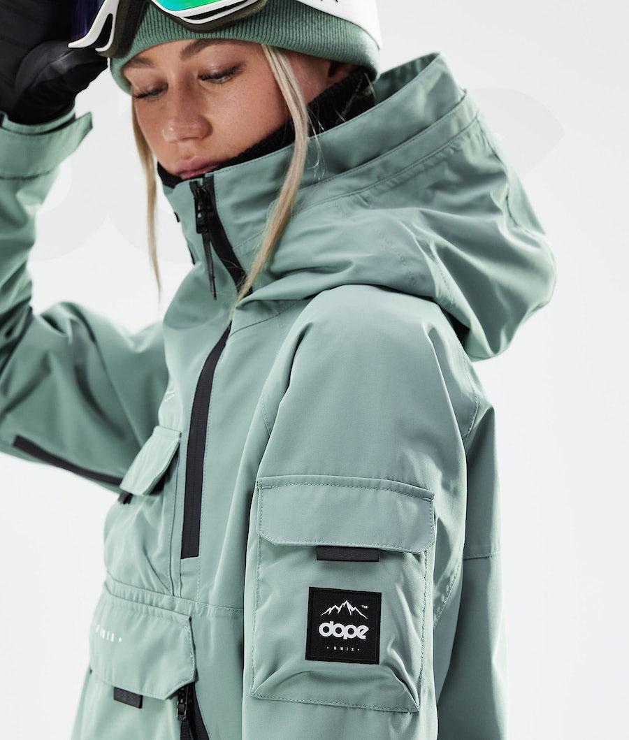 Chaquetas Snowboard Dope Akin W 2021 Mujer Verde | ESEX3417