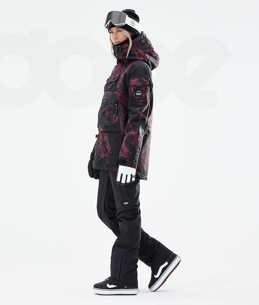 Chaquetas Snowboard Dope Akin W 2021 Paint Mujer Burdeos | ESWY3418