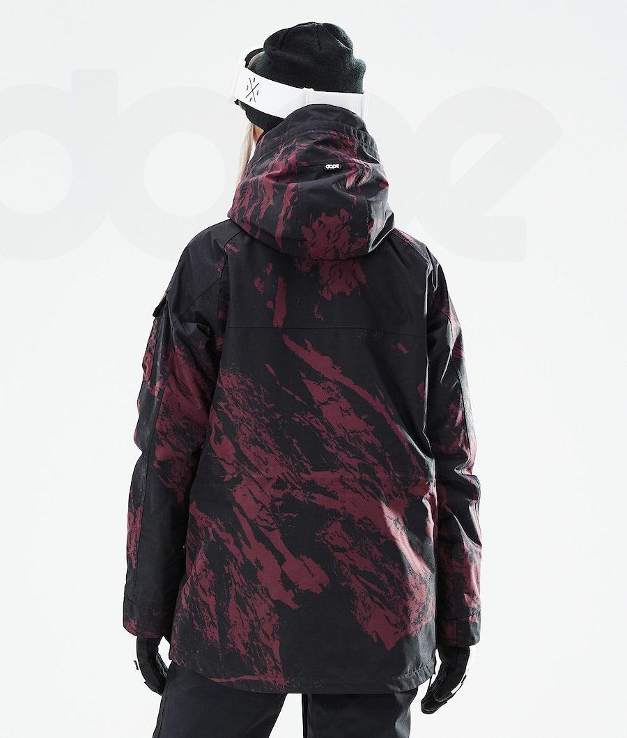 Chaquetas Snowboard Dope Akin W 2021 Paint Mujer Burdeos | ESWY3418