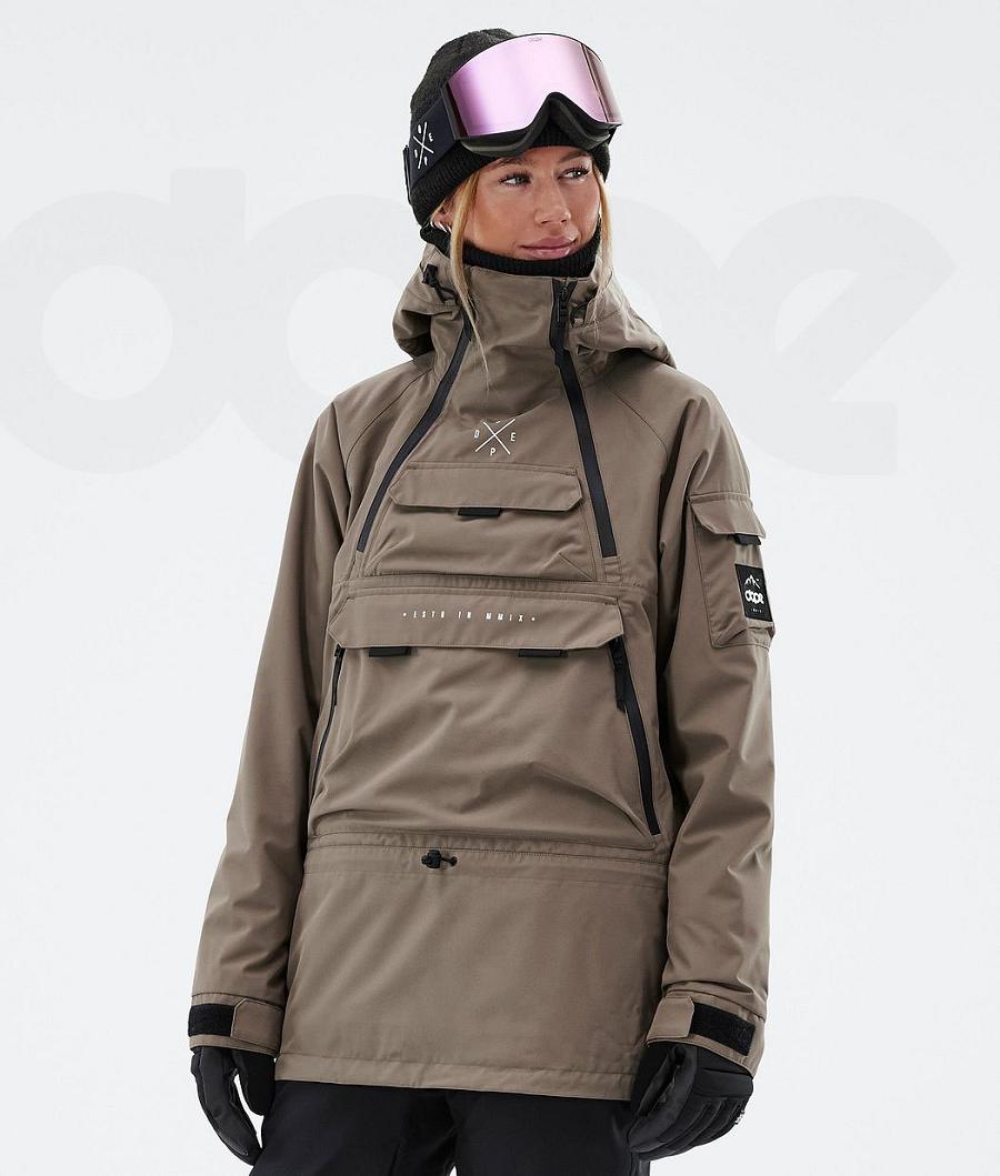 Chaquetas Snowboard Dope Akin W Mujer Cafe | ESDN3407