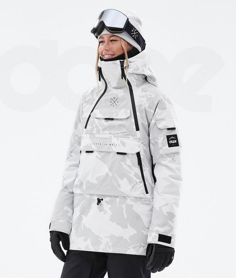 Chaquetas Snowboard Dope Akin W Mujer Gris Camuflaje | ESSO3408