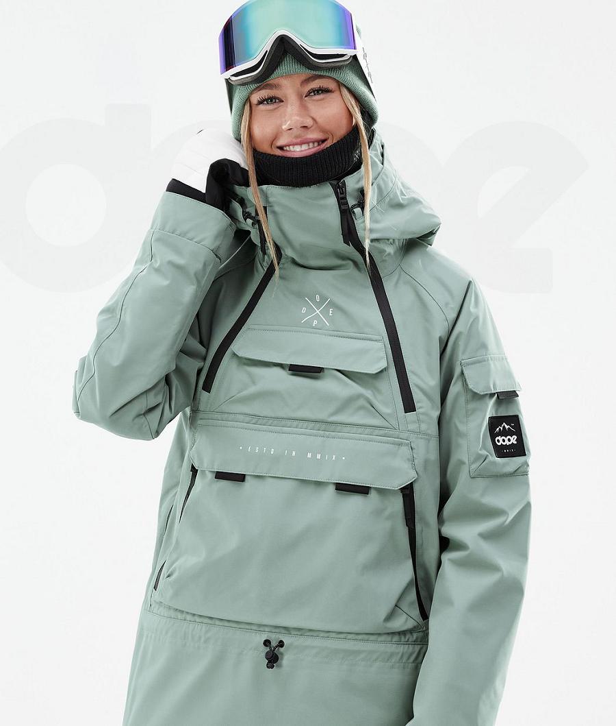 Chaquetas Snowboard Dope Akin W Mujer Verde | ESGL3405