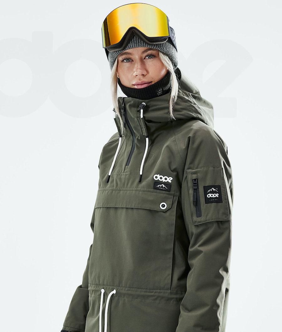 Chaquetas Snowboard Dope Annok W 2021 Mujer Verde Oliva Verde | ESGL3430