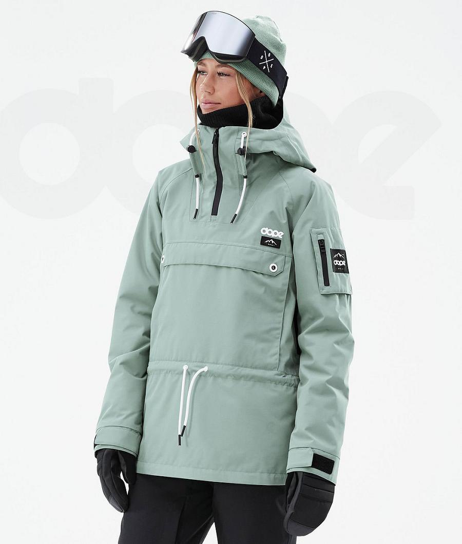 Chaquetas Snowboard Dope Annok W Faded Mujer Verde | ESTV3440