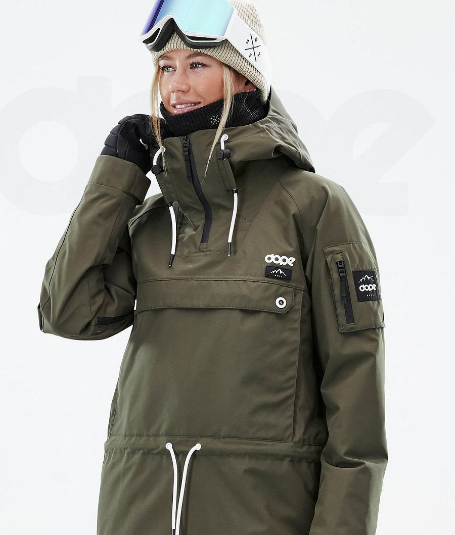 Chaquetas Snowboard Dope Annok W Mujer Verde Oliva Verde | ESGL3423