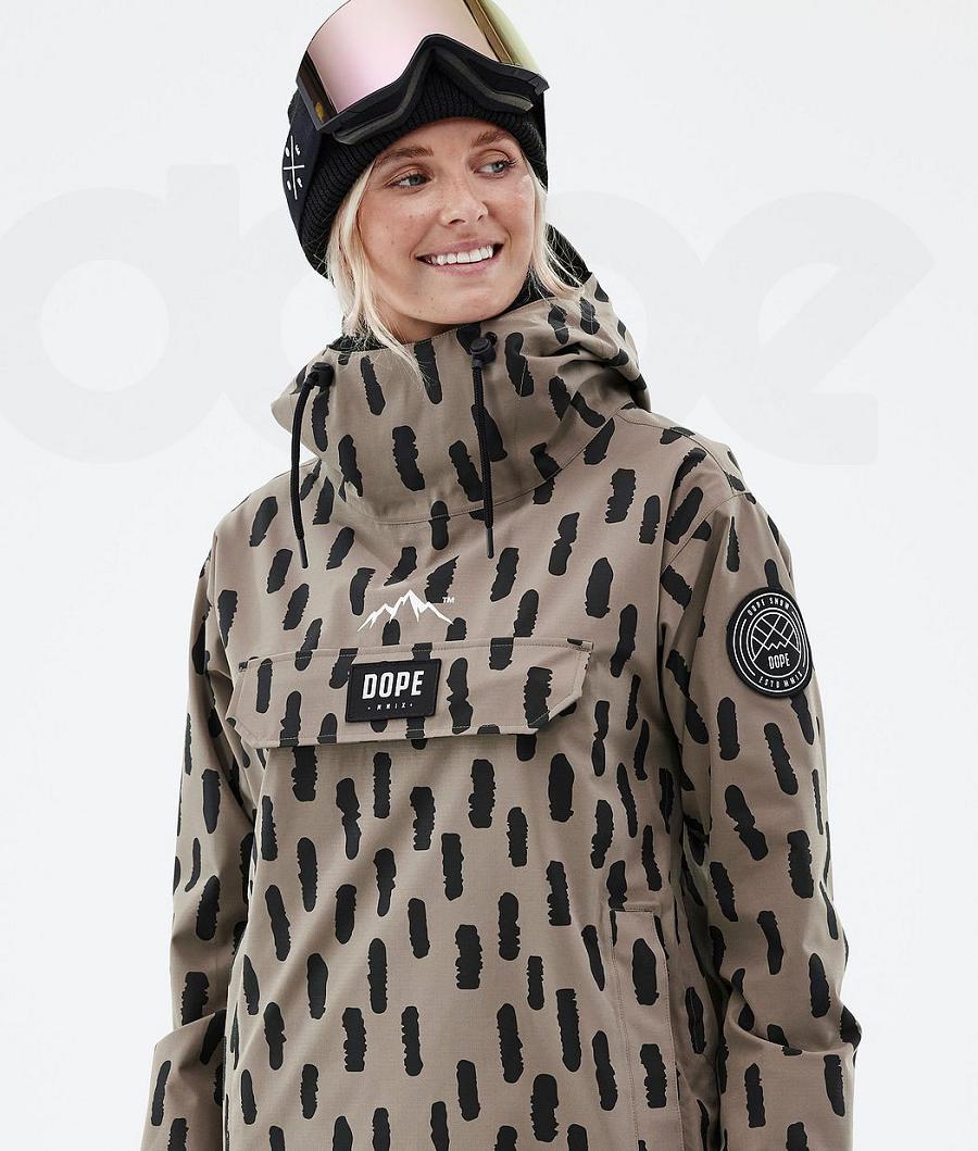 Chaquetas Snowboard Dope Blizzard W Stripes Mujer Marrones | ESDN3477