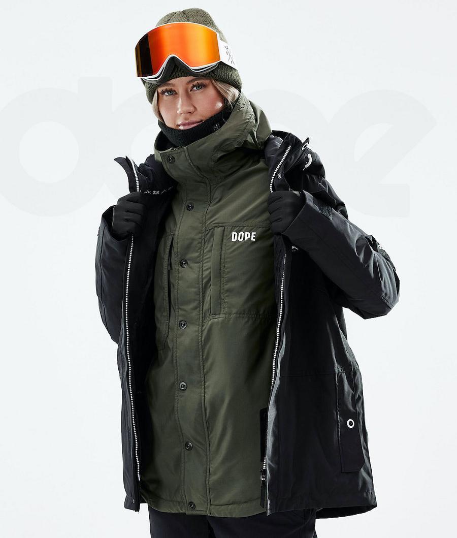 Chaquetas Snowboard Dope Insulated W Mujer Verde Oliva Verde | ESPQ3487