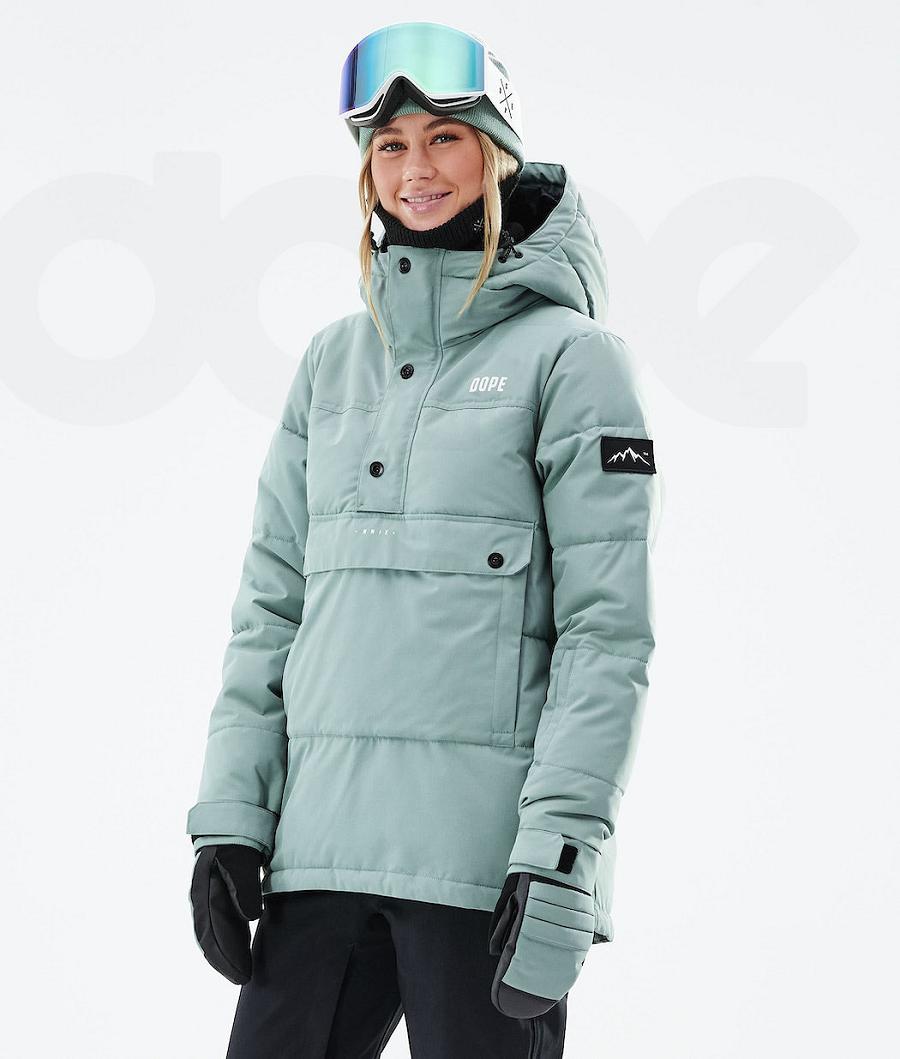 Chaquetas Snowboard Dope Puffer W 2021 Mujer Verde | ESJJ3506