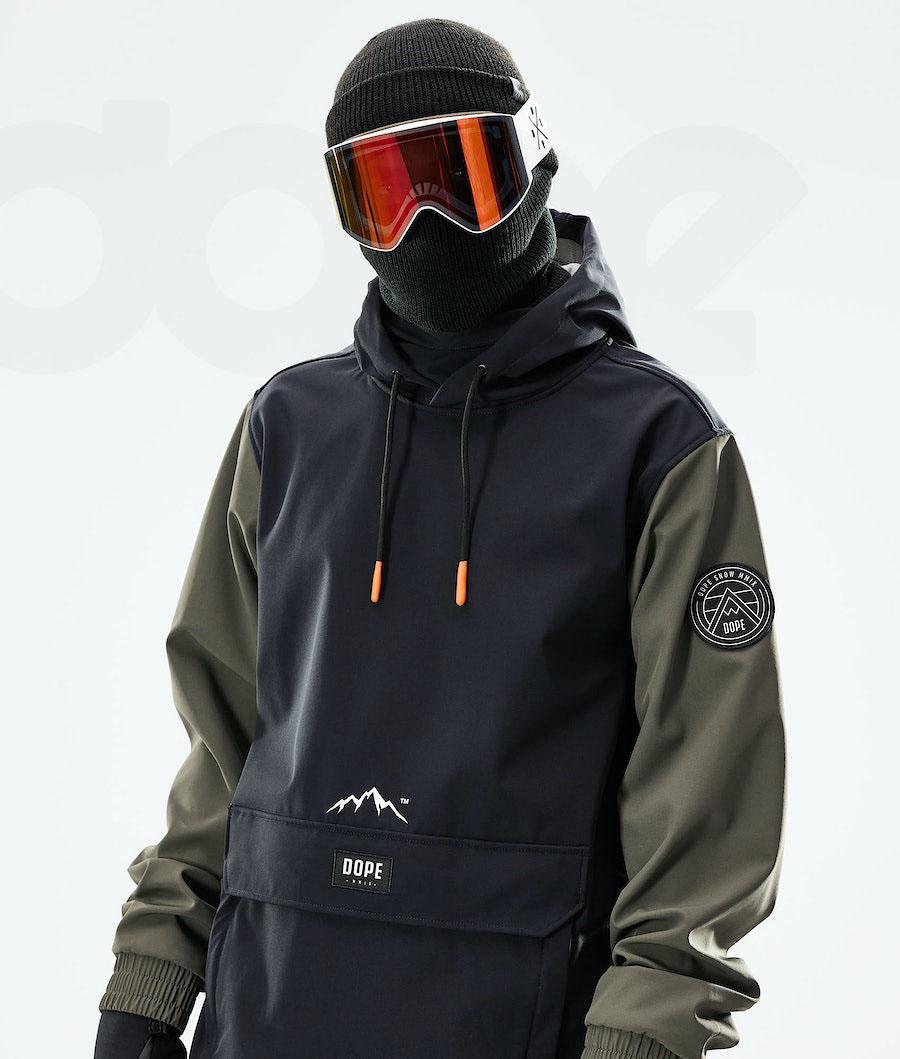 Chaquetas Snowboard Dope Wylie Patch Hombre Negras Verde | ESCE2829