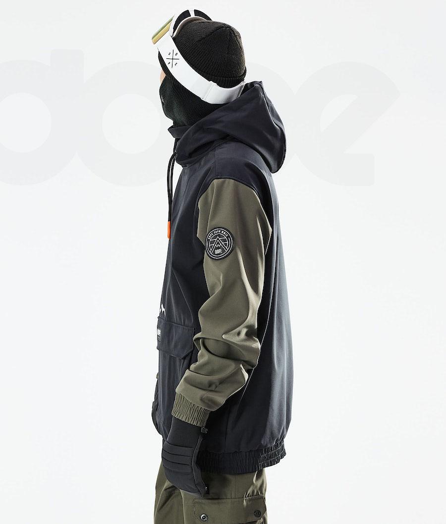 Chaquetas Snowboard Dope Wylie Patch Hombre Negras Verde | ESCE2829