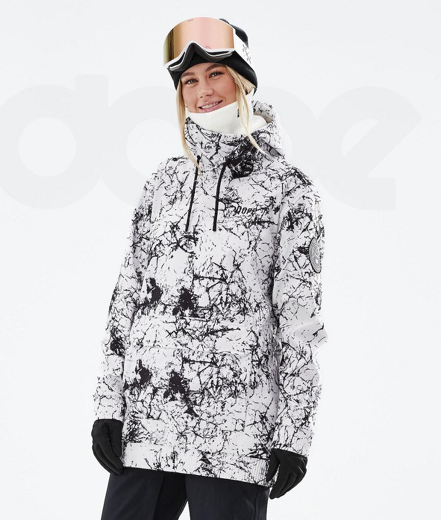 Chaquetas Snowboard Dope Wylie W Capital Mujer Blancas Negras | ESDN3511