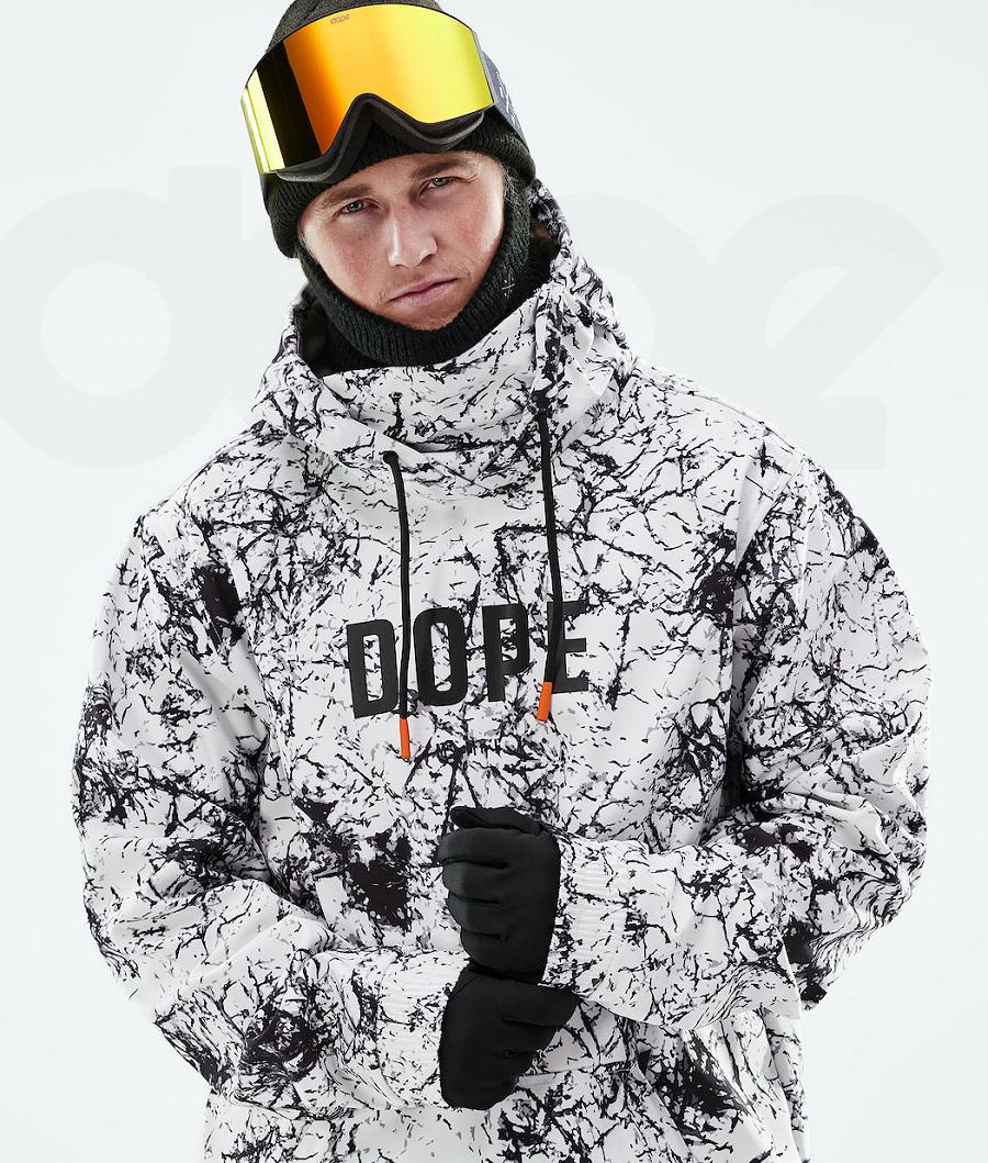 Chaquetas Snowboard Dope Yeti 2021 Capital Hombre Blancas Negras | ESHK2836