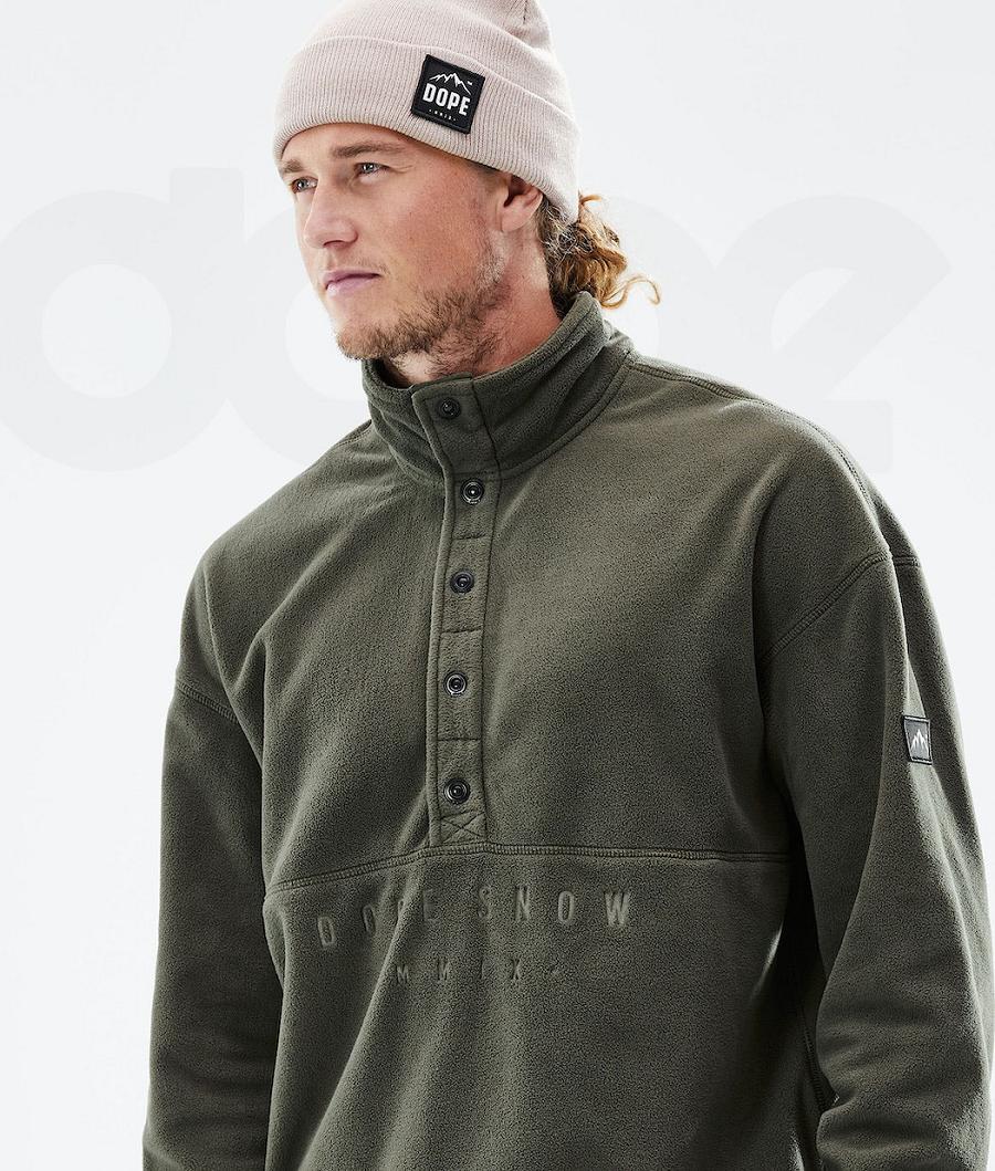 Fleece Dope Comfy 2021 Hombre Verde Oliva Verde | ESIS3030