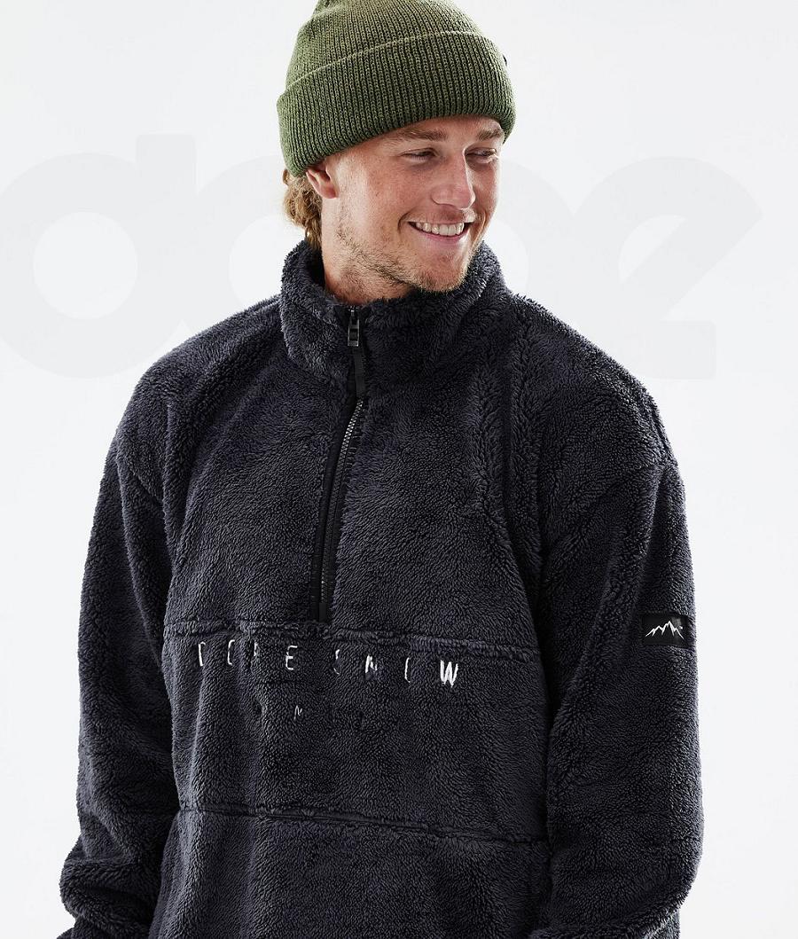 Fleece Dope Pile Hombre Negras | ESAP3054