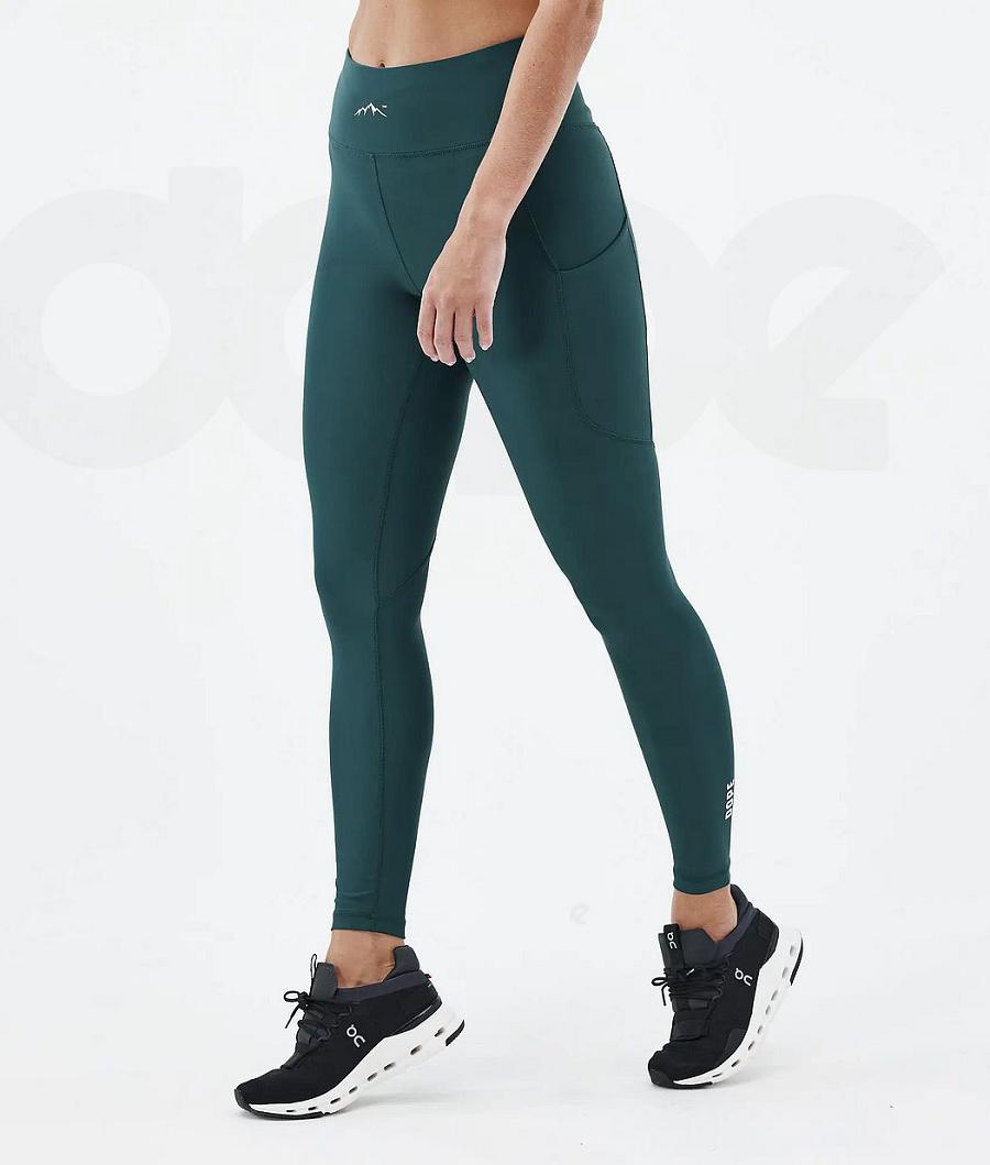 Leggins Dope Lofty Tech Bottle Mujer Verde | ESRW3805