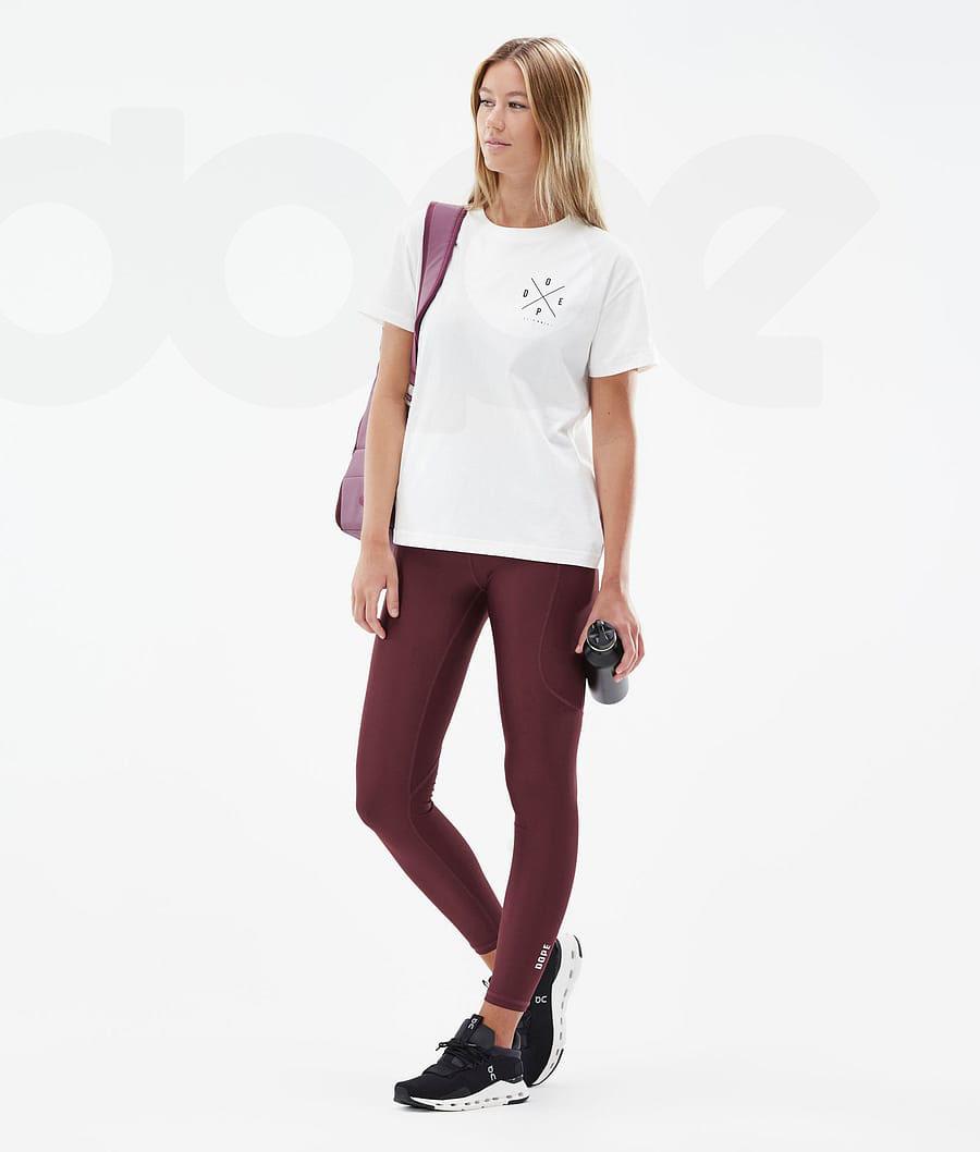 Leggins Dope Lofty Tech Burgundy Mujer Burdeos | ESEX3806