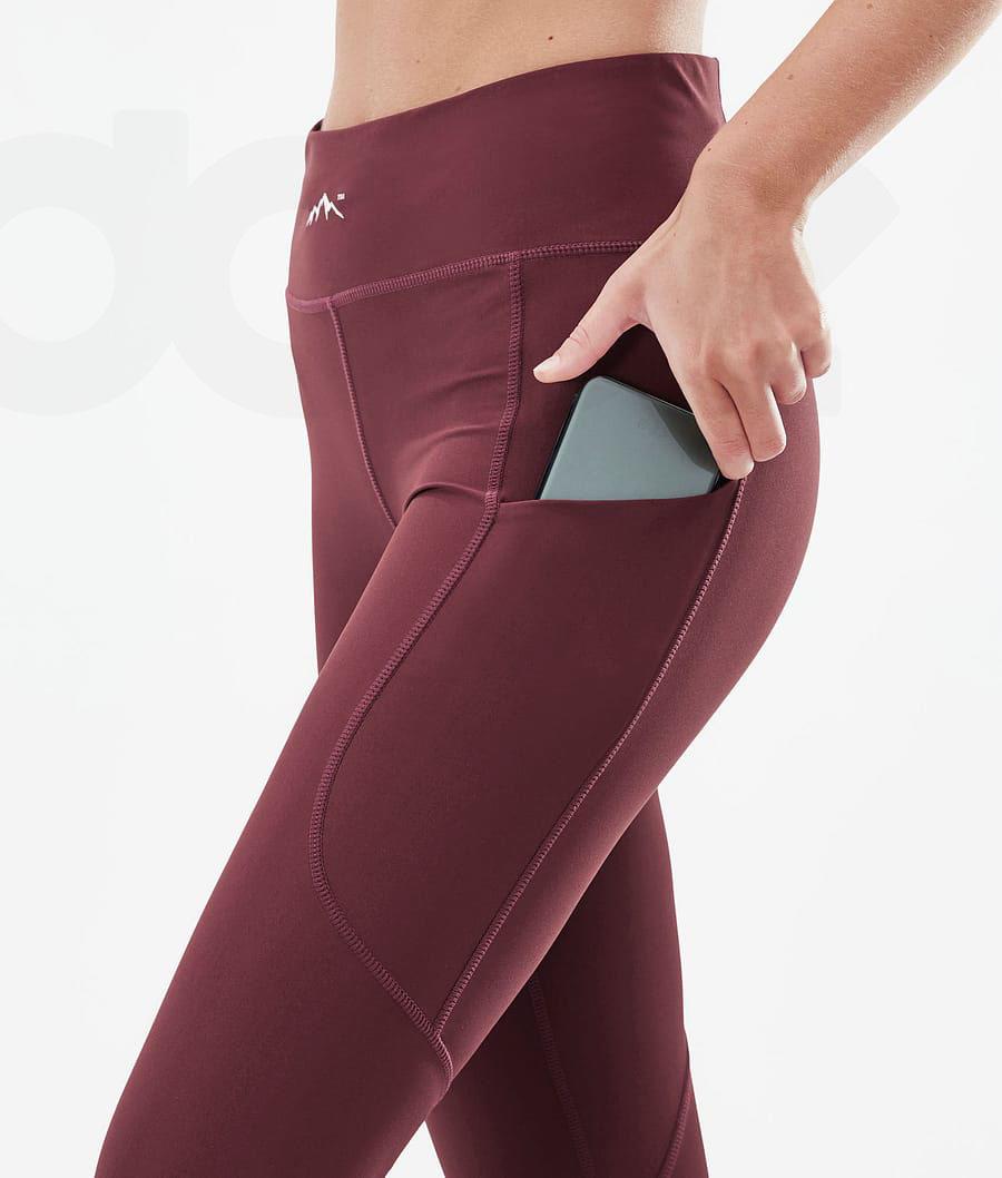 Leggins Dope Lofty Tech Burgundy Mujer Burdeos | ESEX3806