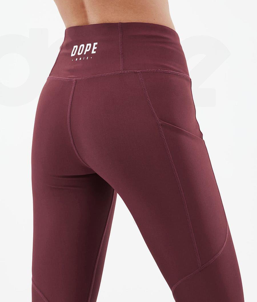 Leggins Dope Lofty Tech Burgundy Mujer Burdeos | ESEX3806