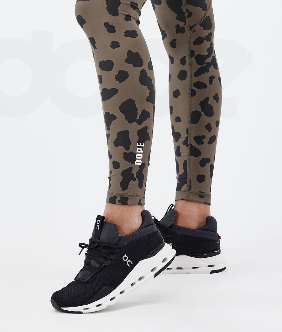 Leggins Dope Lofty Tech Dots Mujer Marrones | ESMA3809