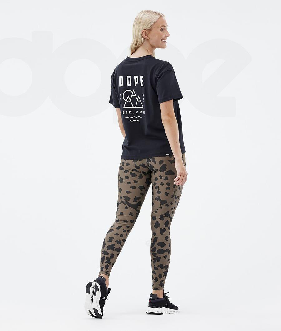 Leggins Dope Lofty Tech Dots Mujer Marrones | ESMA3809