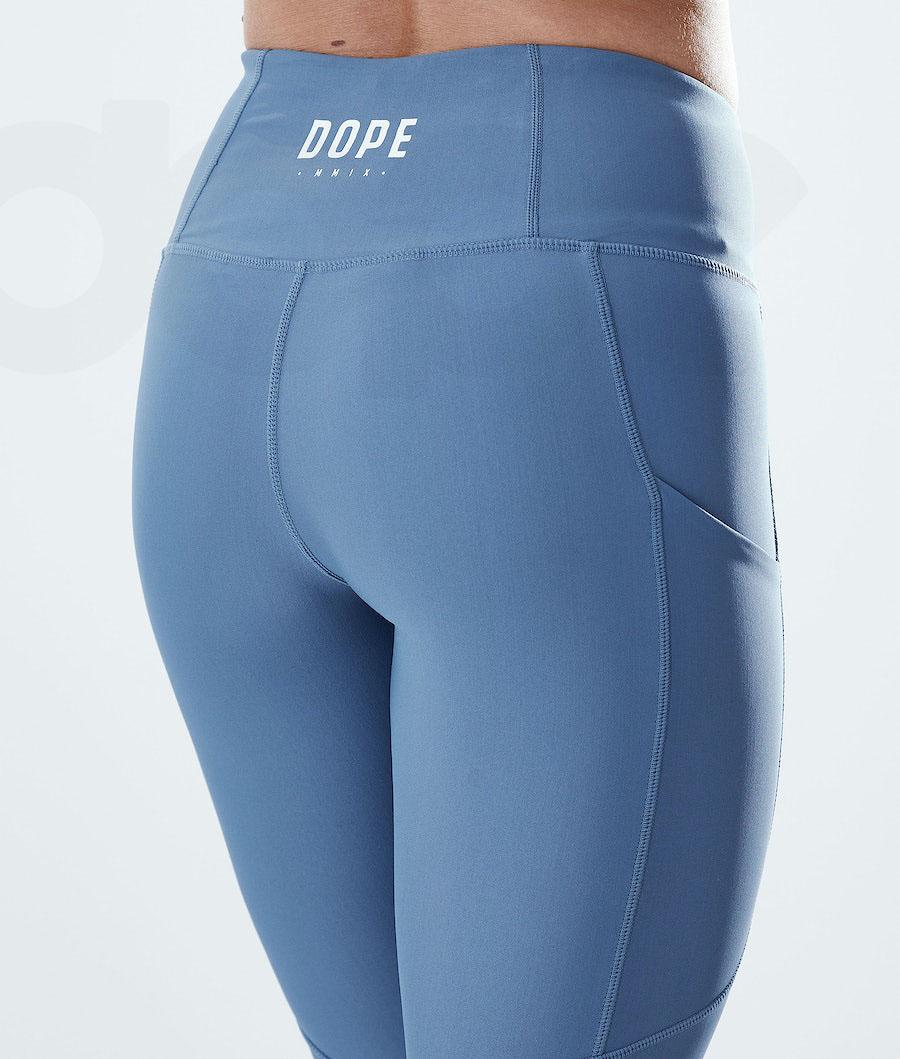 Leggins Dope Lofty Tech Mujer Azules Gris | ESFM3795