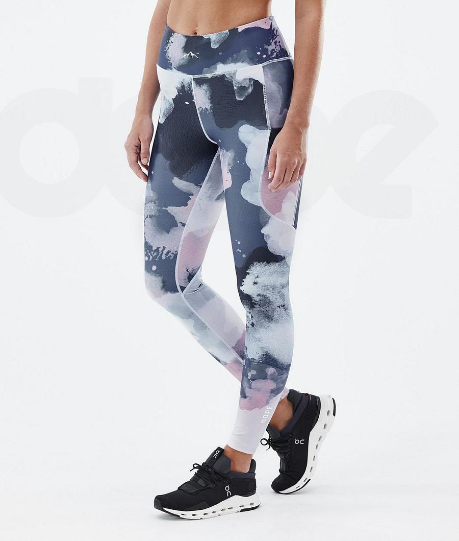 Leggins Dope Lofty Tech Mujer Azules Multicolor | ESOR3800