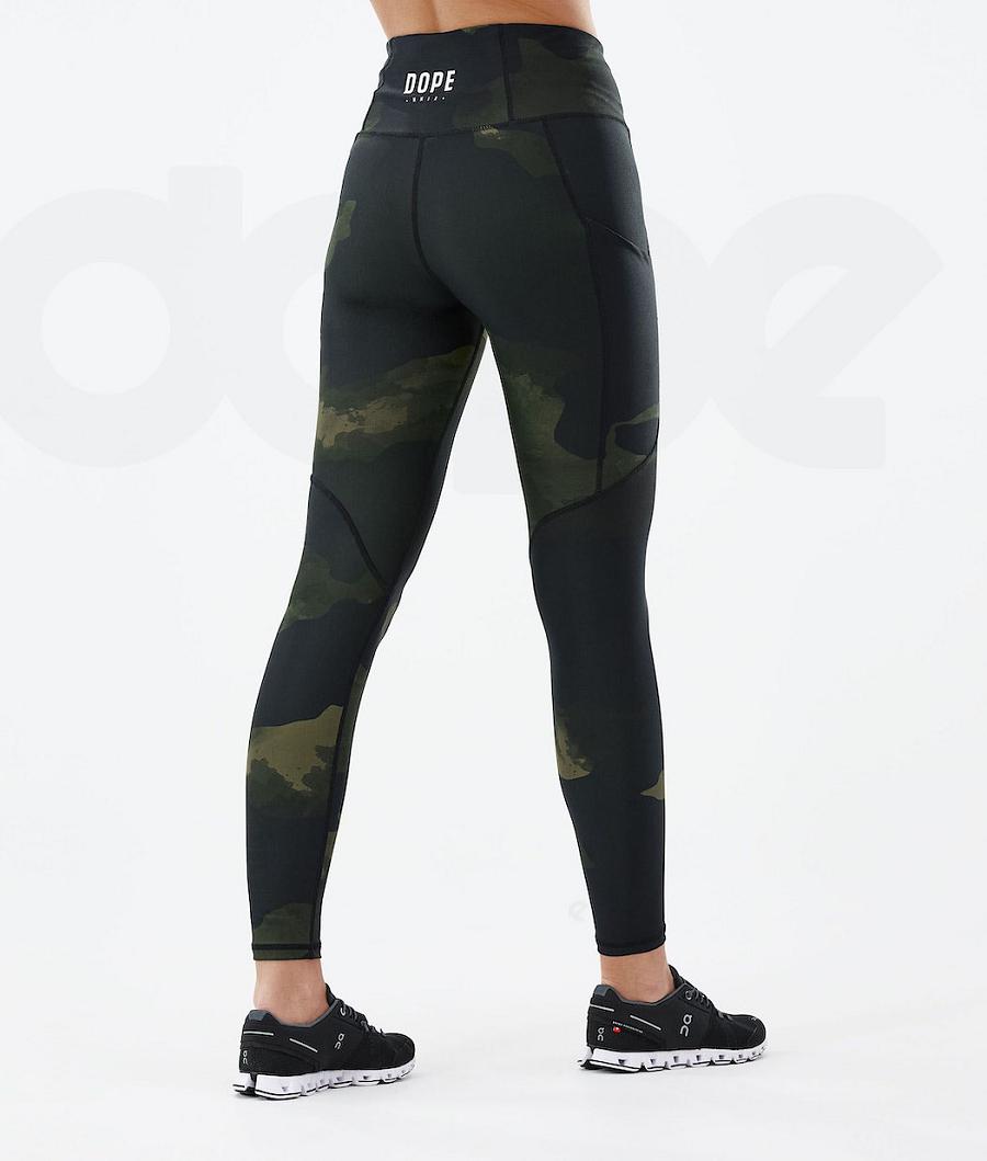 Leggins Dope Lofty Tech Mujer Verde Camuflaje | ESUT3802