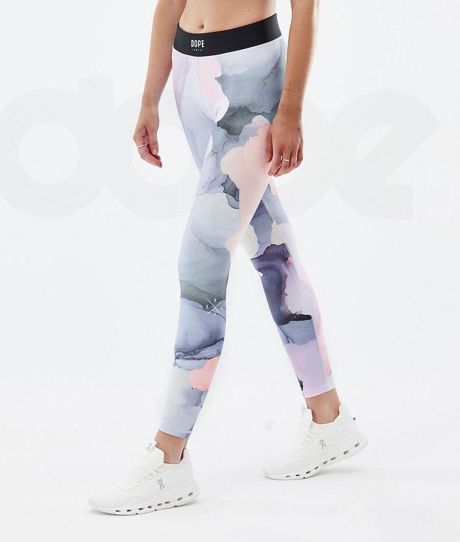 Leggins Dope Razor Blot Mujer Rosas Multicolor | ESHK3820