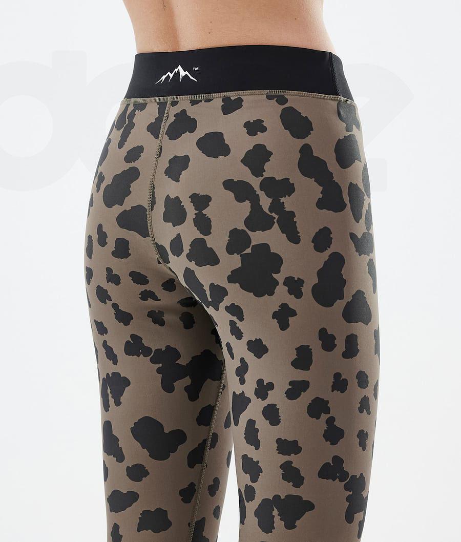 Leggins Dope Razor Dots Mujer Marrones | ESFM3822