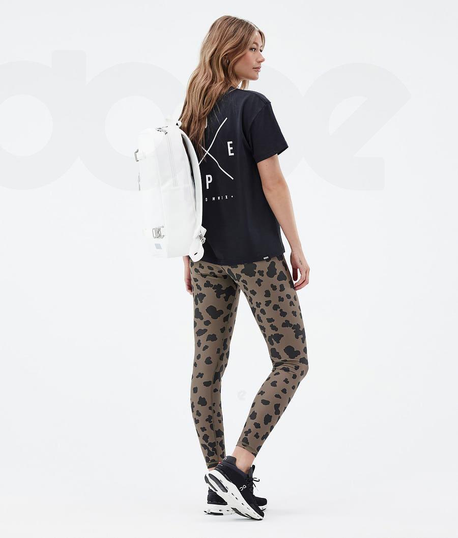 Leggins Dope Razor Dots Mujer Marrones | ESFM3822