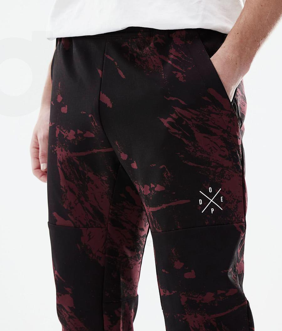 Pantalones Al Aire Libre Dope Nomad Paint Hombre Burdeos | ESEX2680