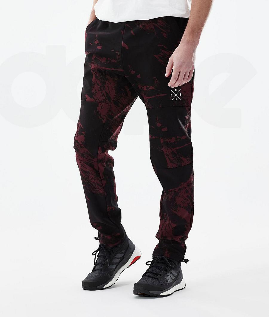 Pantalones Al Aire Libre Dope Nomad Paint Hombre Burdeos | ESEX2680