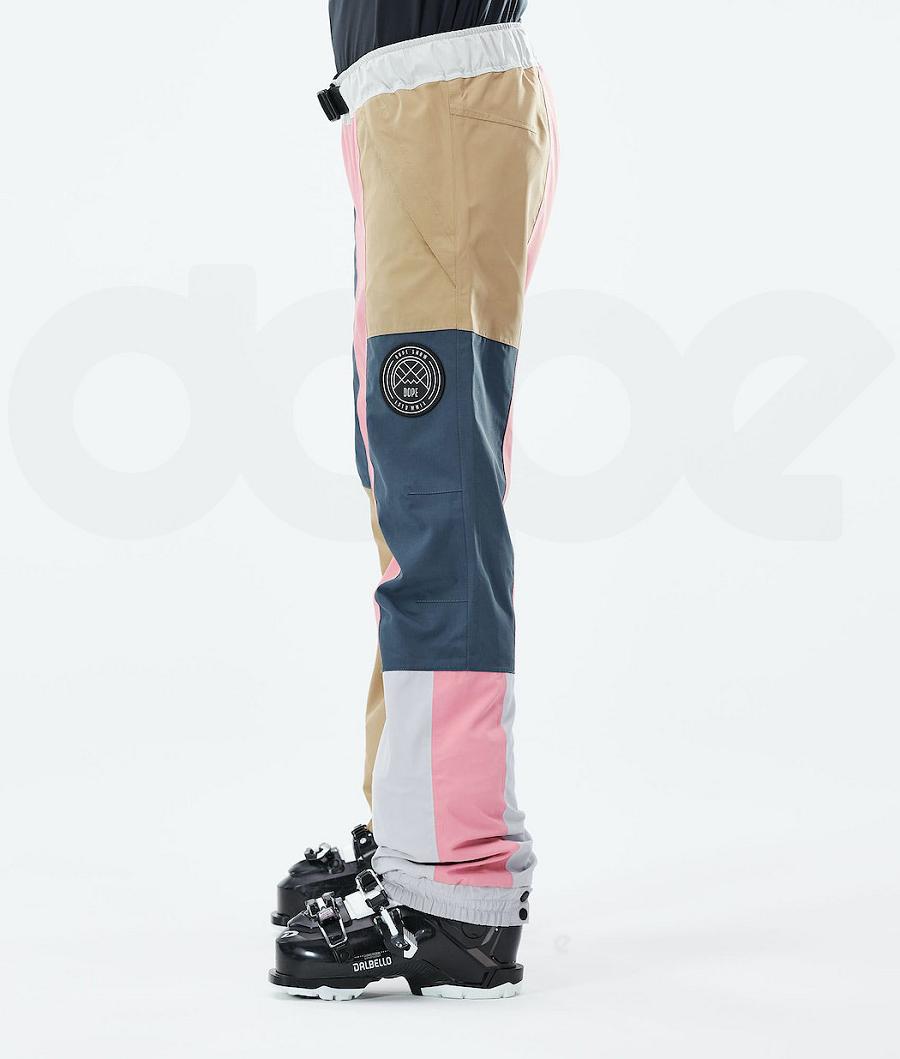 Pantalones De Esquí Dope Blizzard LE W Limited Edition Patchwork Mujer Kaki | ESBC3298