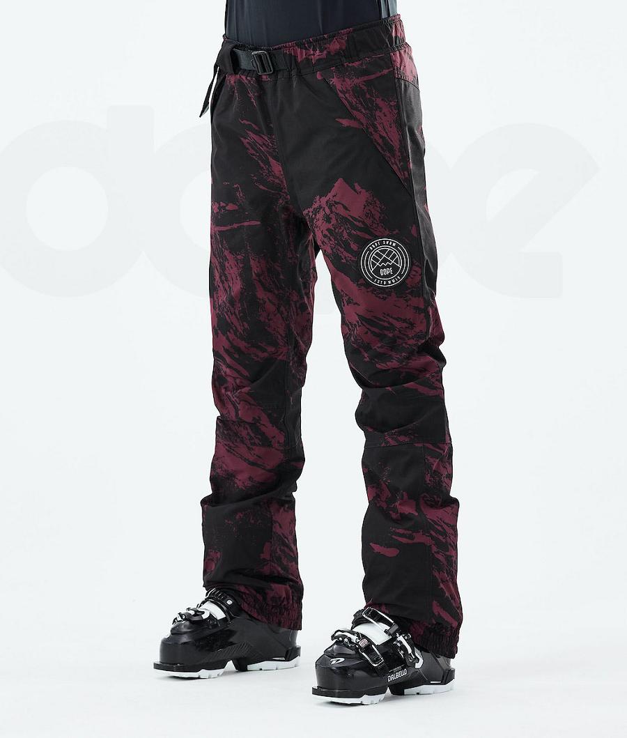 Pantalones De Esquí Dope Blizzard W 2021 Paint Mujer Burdeos | ESIS3314