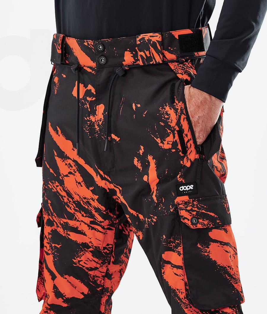 Pantalones De Esquí Dope Iconic Paint Hombre Naranjas | ESMA2657